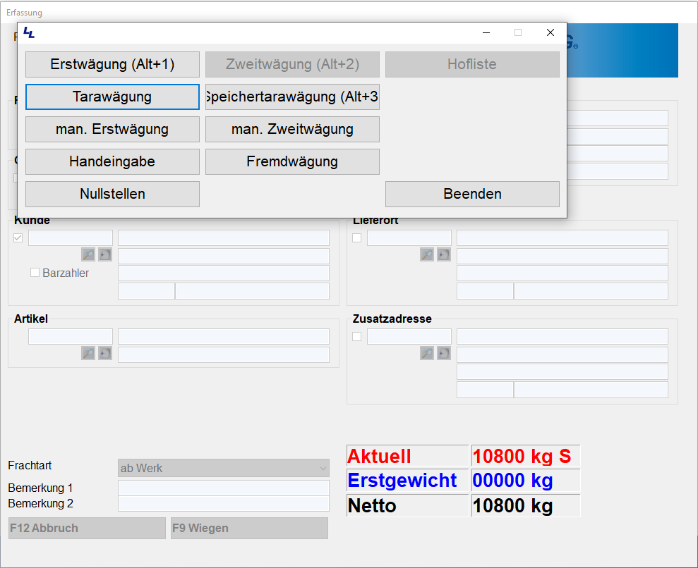 LL-Wiegetechnik, Software